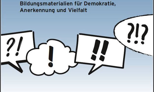 Cover des neuen Readers der Vielfalt-Mediathek zum Bundesprogramm „Demokratie leben!“