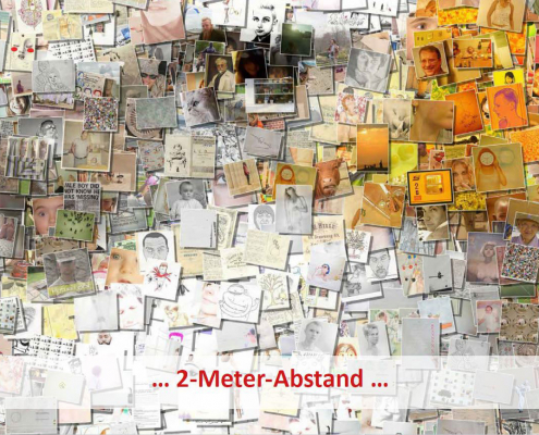 Flyer-Cover der Aktion "2-Meter-Abstand" der Regionalstelle Süd des Beratungsnetzwerks Hessen